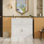 Meuble-lavabo moderne de 35,04 po avec lavabo en céramique, charnières à fermeture douce et porte-armoire de 36 po de couleur blanche, armoire renforcée en bois massif, 2 tablettes réglables-120659021