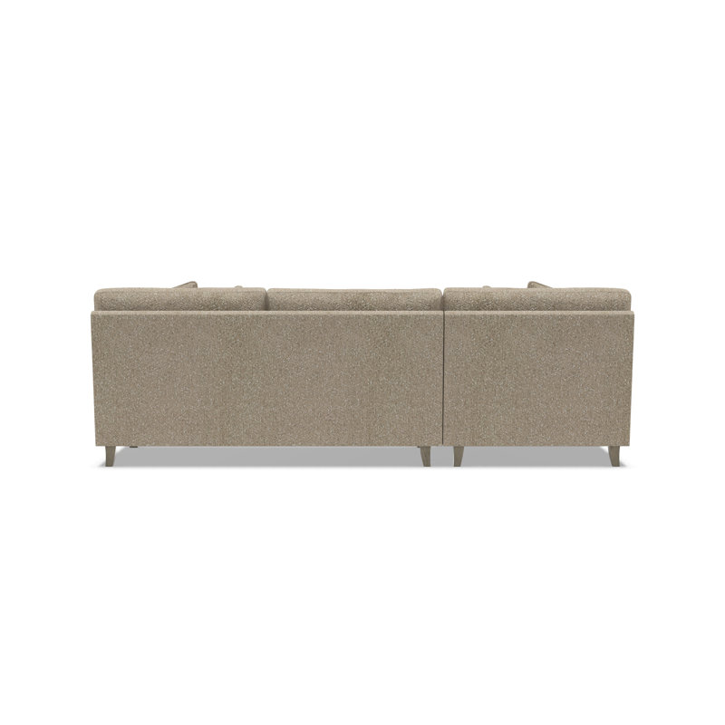 Mila Chaise Sectional, Light Brown Polyester, 33.5" H x 101" W x 61" D, Left Hand Facing