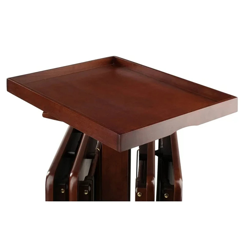 Ensemble de 6 tables-plateaux Palko, Noyer