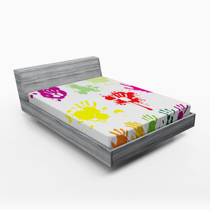 Graffiti Microfiber Fitted Sheet, Queen Fitted Sheet