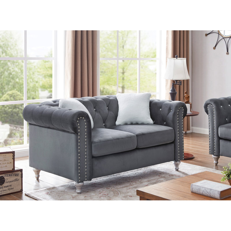 Causeuse moderne grise pour des intérieurs confortables, Gris