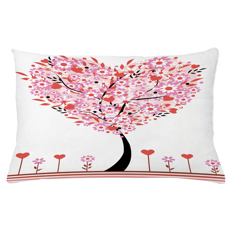 Housse de coussin lombaire intérieur/extérieur saint valentin, 16 po x 26 po