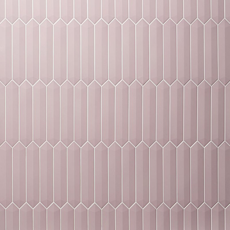 Lois 2.6" x 13" Ceramic Wall Tile, Pink