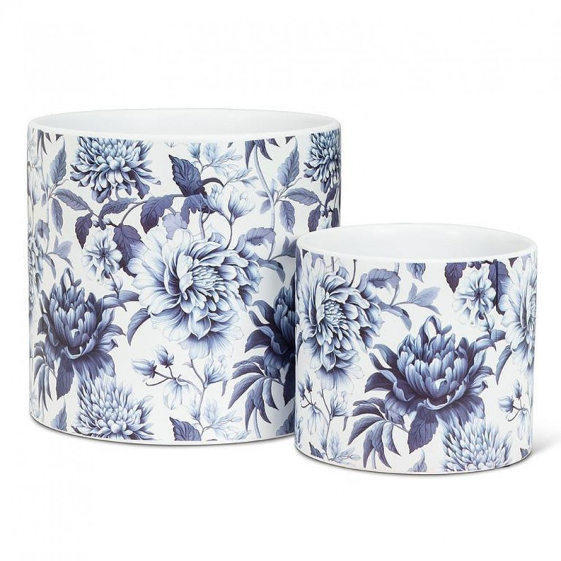 Boîte à fleurs à imprimé floral Chintz, H 6 po x l 6,5 po x P 6,5 po