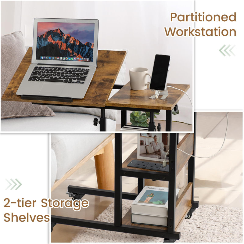 80cm W Metal Bedside Table