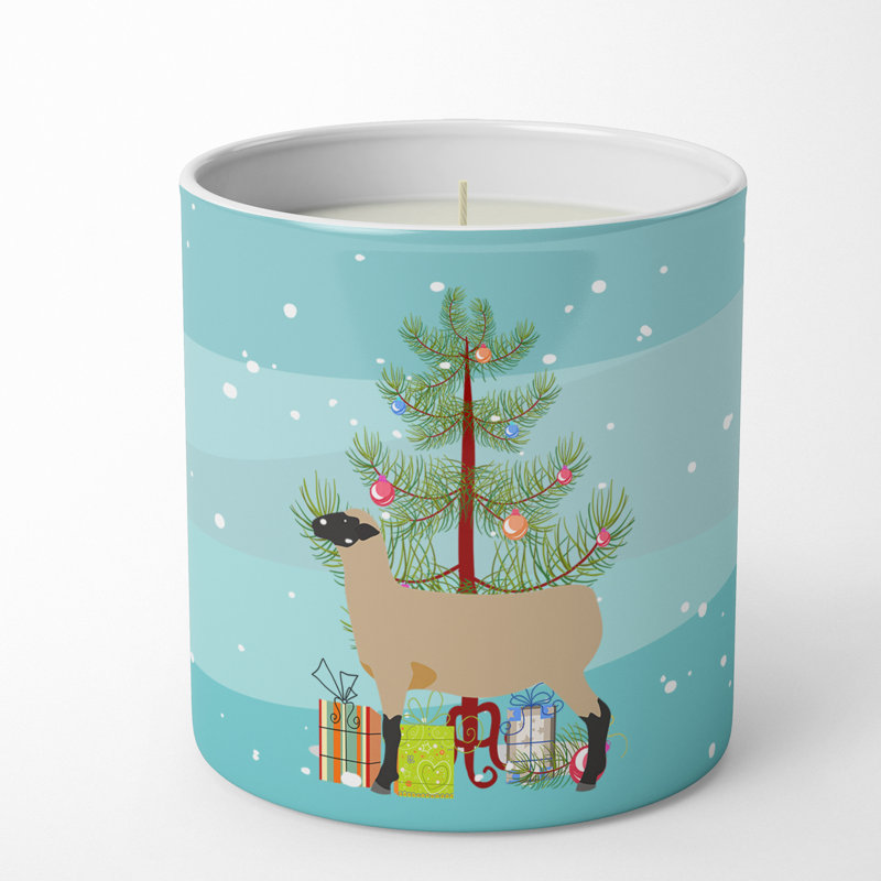 Pine / Christmas Tree Scented Jar Candle with Ceramic Holder