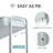 3-Tiers Stainless Steel Utility Cart with Wheels,12*17.3*31.3 inch Rolling Cart,Metal Cart, Salon Trolley Cart,Kitchen Storage Cart,Bathroom Cart-1339509353