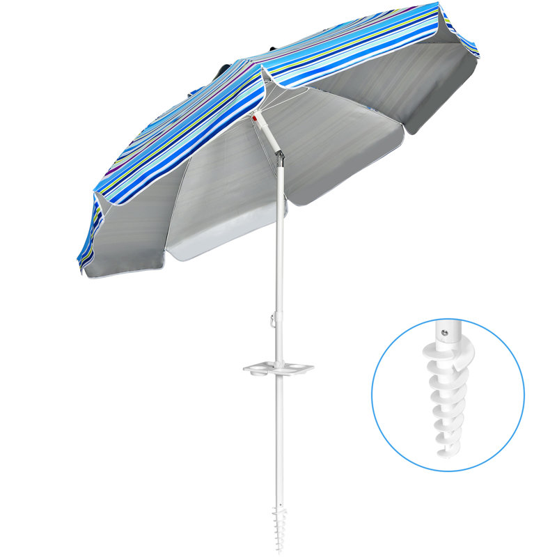 79'' Tilt Beach Umbrella, Blue