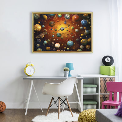 Cosmic Marbles Galaxy Floating Frame, design by Ray Powers