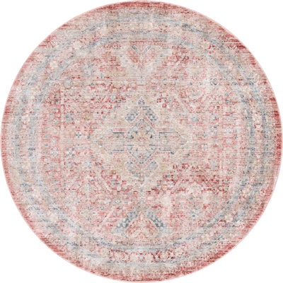 Areeas Kyla Rust Red Area Rug