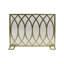  Pare-étincelles moderne, conception ovale à panneau unique avec maille durable pour une protection élégante du foyer et une élégante décoration de salon, doré