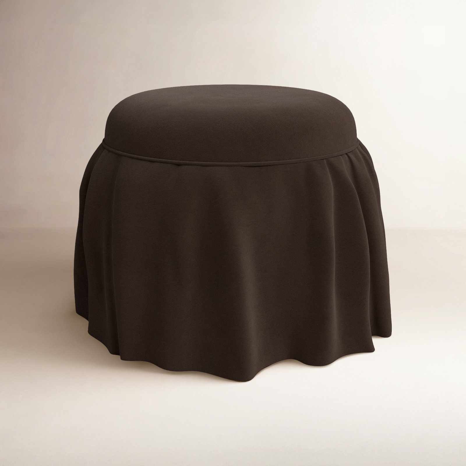 Jebb Upholstered Ottoman, Classic Chocolate Velvet