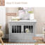 Petite cage pour chien Triple Doors, en bois massif