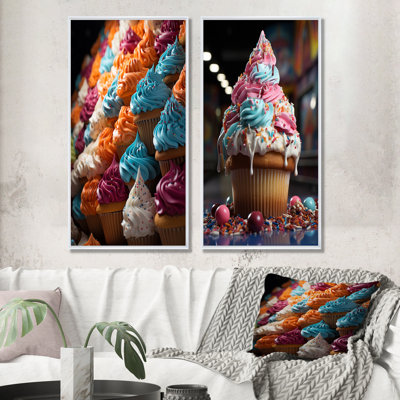 «Chuckling Cupcake Carnival», ensemble de 2 reproductions d'art abstrait Popart