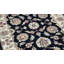 Hand-Knotted High-Quality Black and Ivory Runner