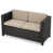 Structure brun foncé / coussin beige est en rupture de stock