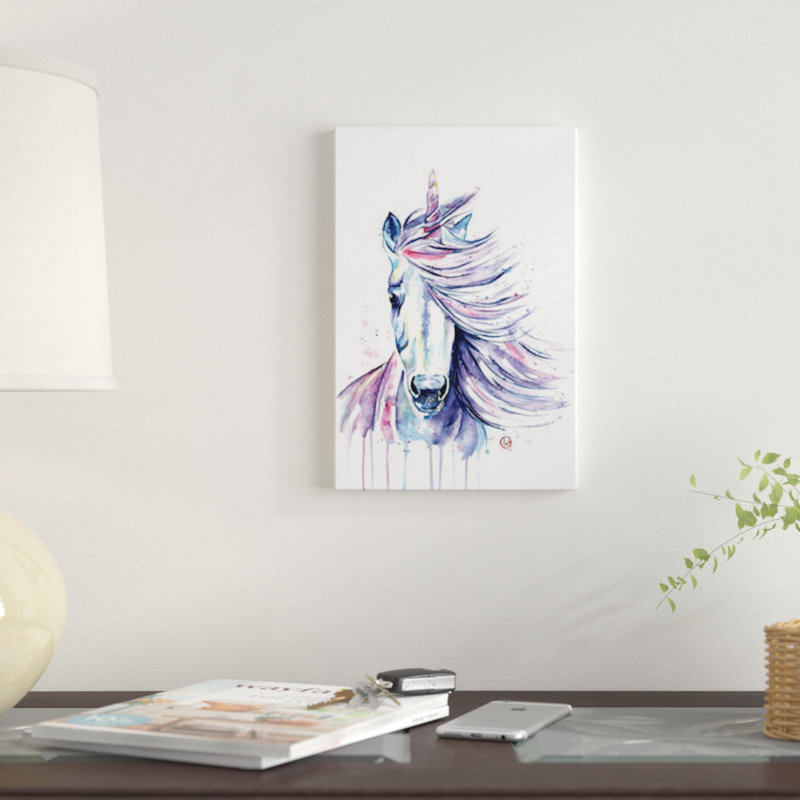 " Unicorn ", 40" H x 26" W x 1.5" D, Wrapped Canvas, No Mat