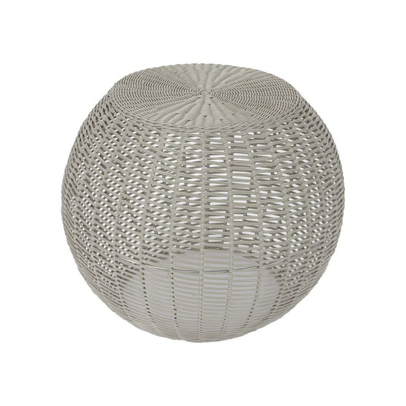 Trendy Woven Rattan Faux Side Table Pop Gray, Grey