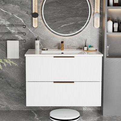 Bathroom Cabinet With Two Storage Drawers