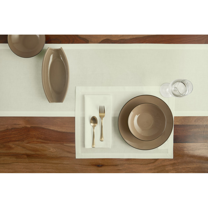 Dru Cotton Linen Dinner Napkins, Ivory