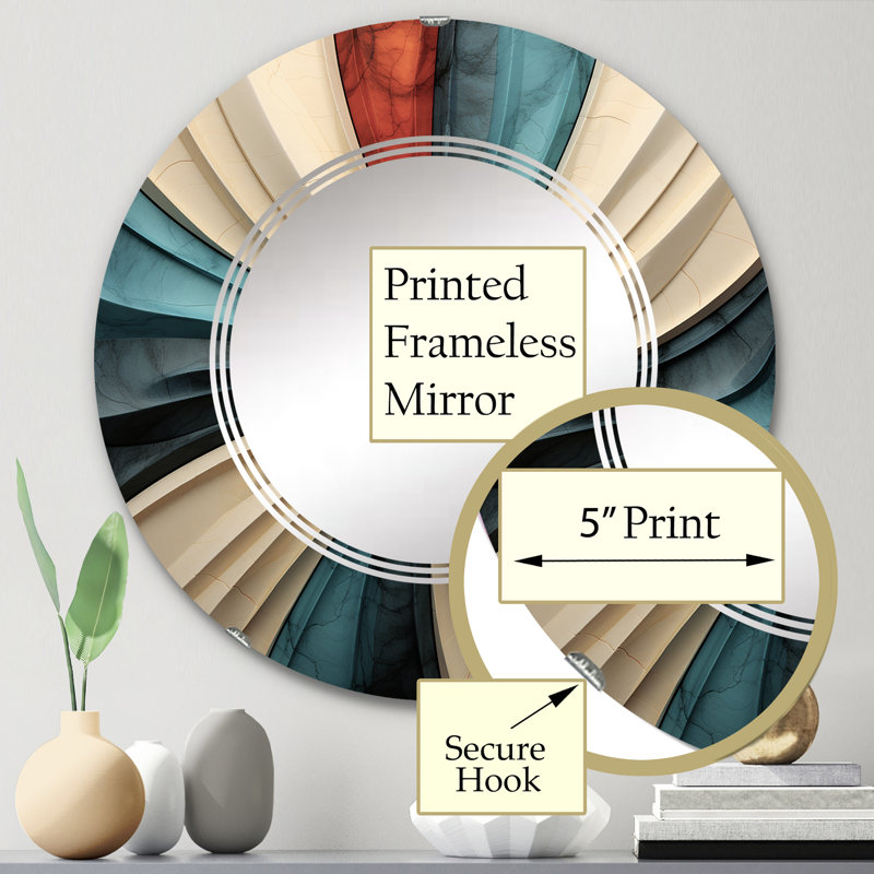 Colhaven - Miroir mural moderne rond, 24 po x 24 po