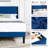 Twin Size Velvet Bed Frame with Wingback Headboard, Upholstered Platform Bed with Wing Side Channel Tufted Headboard, Solid Wooden Slats Support, No Box Spring Needed, Noise Free, Dark Blue-514089473-514089484