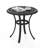 2-Person Round Outdoor Patio Dining Set with Brown Cushions-1631240269
