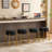 24" Tall, Round Bar Stools, Set Of 2 - Contemporary Upholstered Dining Stools For Kitchens, Coffee Shops And Bar Stores - Includes Sturdy Hardware Support Legs