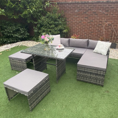Clayborn Wicker 6 - Person Garden Lounge Set with Cushions