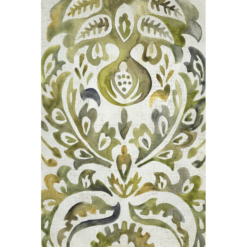 Verdant Damask I by Chariklia Zarris - Wrapped Canvas Painting, 91cm H x 61cm W