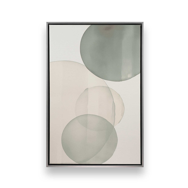 Silent Spheres I Canvas Print, Polished Chrome Framed, 18.75" H x 12.75" W x 1.75" D