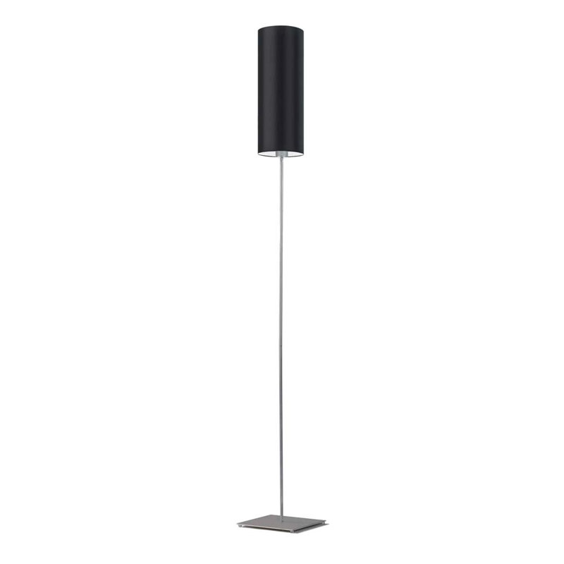 Florencja 165cm Traditional Floor Lamp, Brushed Steel, Black