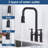 Double Handle Bridge Kitchen Faucet With 360 Degree Spout Swivel Inoil Rubbed Bronze-124916683