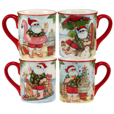 Ensemble de 4 tasses en céramique 16 oz