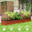 Dark Brown Raised Garden Bed Galvanized Planter Box Self-Draining Modular with Safety Edging 24.5"Dx94.5"Wx11.8"H-437527805