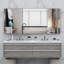 Miroir surdimensionné en aluminium pleine longueur de style moderne pour mur et plancher avec plateau amovible pour salle de bain, chambre à coucher et salon, argent 72 x 32 pouces
