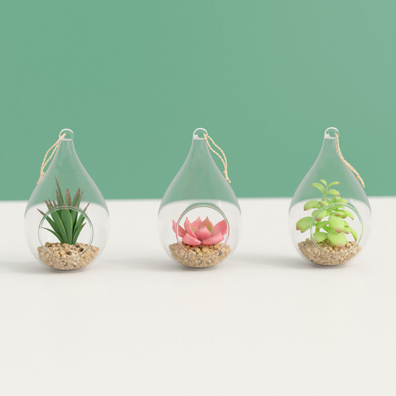 Ensemble de terrarium artificiel 3 pièces