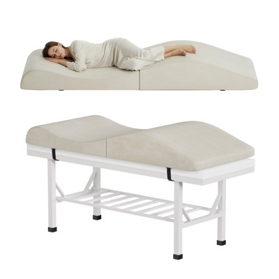 Ergonomic Lash Bed Topper Pad, Foldable Curvy Massage Foam Cushion for Salon