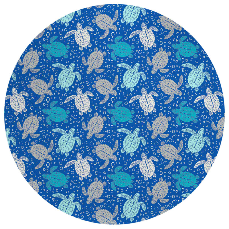 Stroupe Washable Indoor / Outdoor Rug, Round 8'