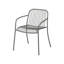 Yua Powder Coated Steel Outdoor Stackable Dining Armchair-3853417