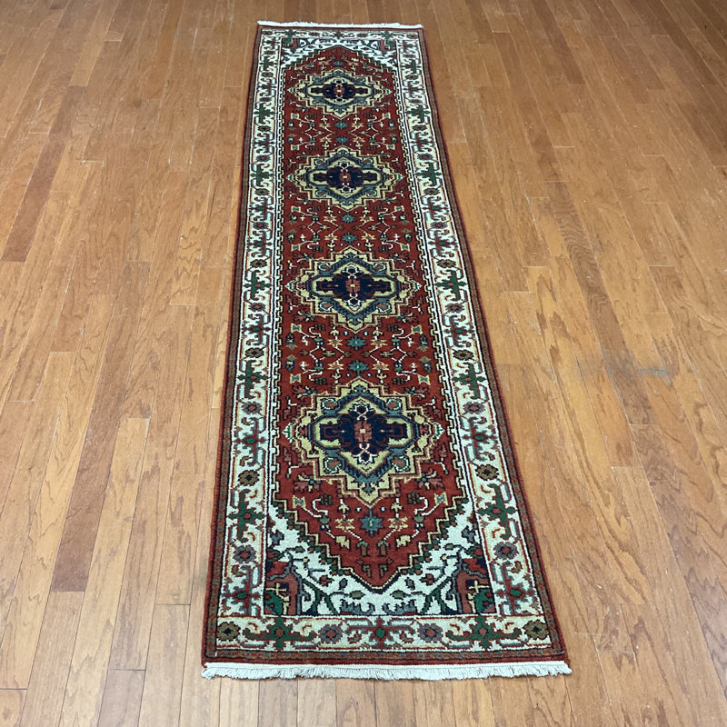  Handmade Indo Serapi Wool Runner