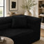 Canapé modulaire droit 2 pièces, canapé rembourré moderne avec accoudoirs rembourrés courbés et poche de rangement latérale dans la poche latérale pour le salon - noir-2081783950