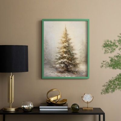 «Christmas Holiday Art Dxxxvii», reproduction d'art encadrée - bois massif