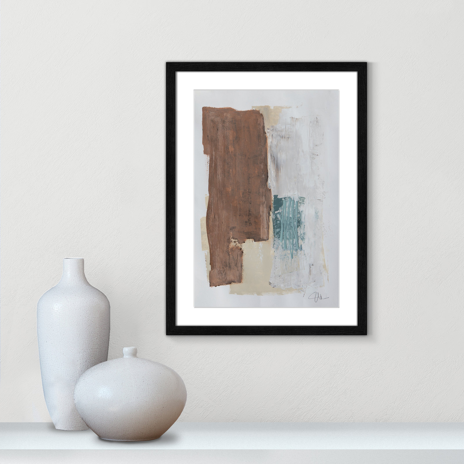Together We Work I Print, Black Framed, 23" H x 17" W x 0.75" D
