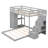 Twin Over Full Bunk Bed In Gray - Maximize Storage With 3-Layer Shelves, Drawers & Stairs Drawer Practical Versatile