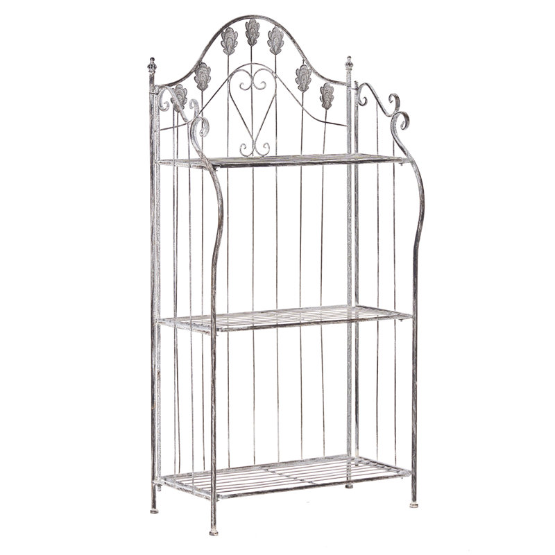 59cm W Iron Shelving Unit, Grey
