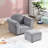 Recliner Chair, Kids Upholstered Couch With Ottoman