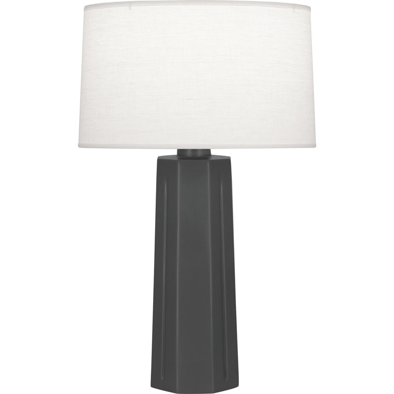 Mason Ceramic Table Lamp, Matte Ash