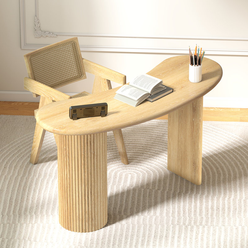 Curved Writing Desk, Natural
