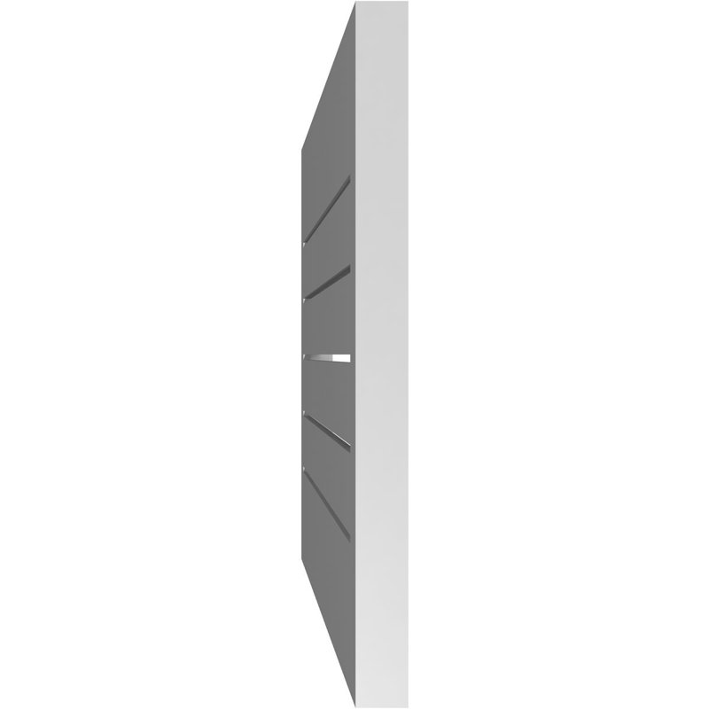 Évent à pignon fonctionnel en uréthane rectangulaire à fixation en surface, brun clair apprêté, H 20 po x l 34 po x P 1,5 po